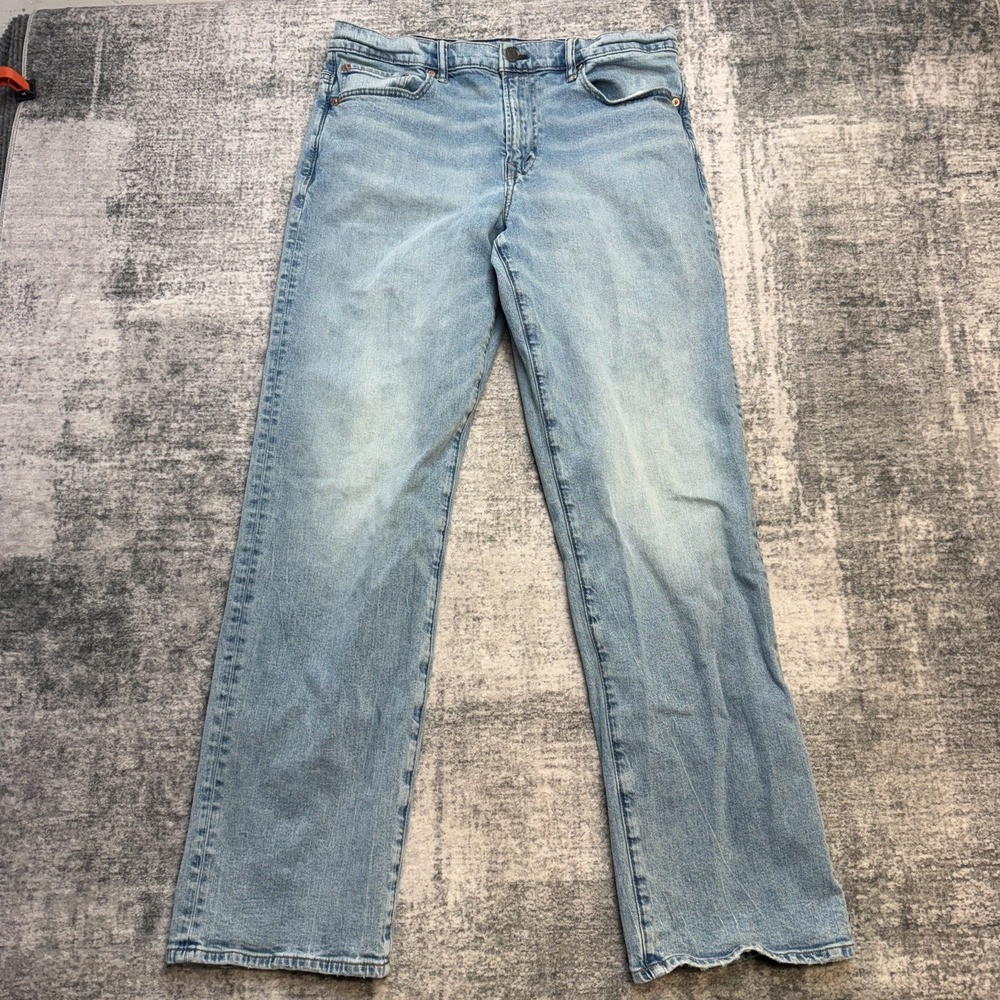 American Eagle Baggy Jeans Mens 32x34 Lighter Wash Faded Loose Straight Skate